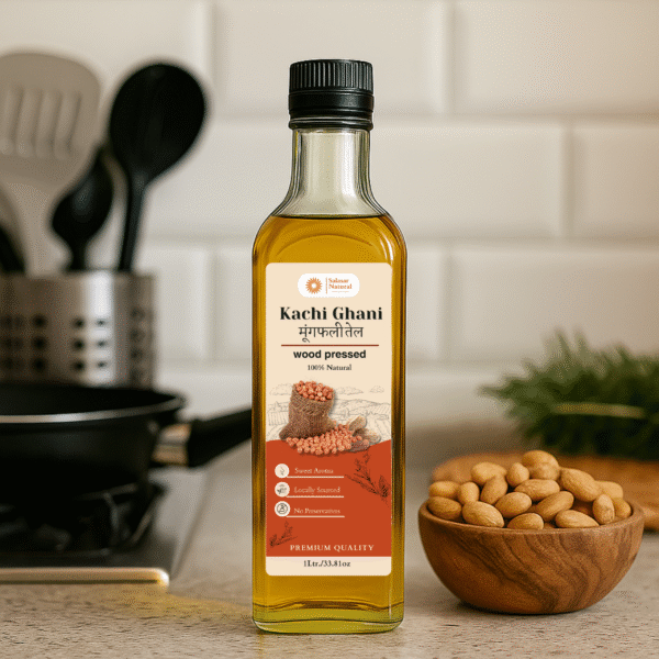 Kachi Ghani Groundnut Oil 1 Liter - Image 3