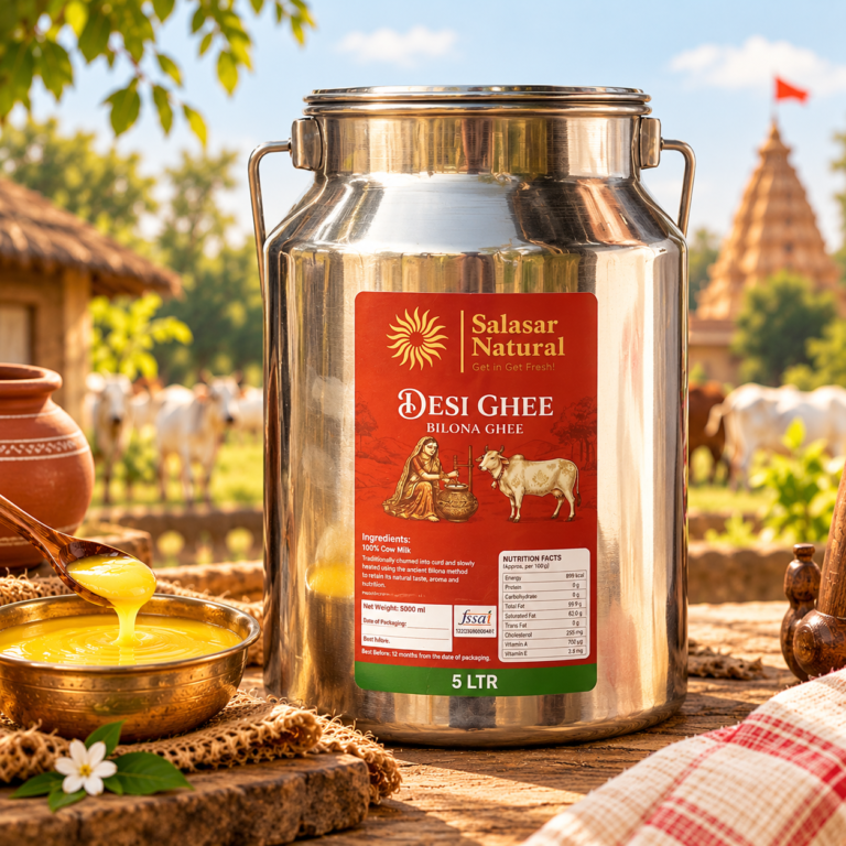 salasar desi ghee rustic farm advertisement